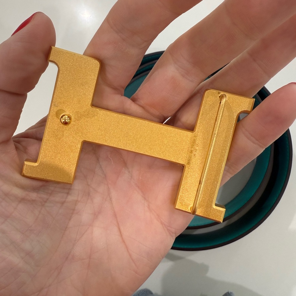 Hermes Mens Constance Belt strap and buckle size 100 larger buckle gold - Picture 6 of 12